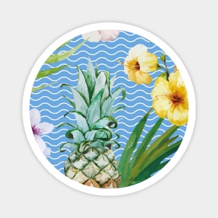 Tropical floral pattern Magnet